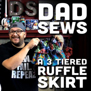 Dad Sews A Tiered Ruffle Skirt - How to sew a ruffle skirt and use a ruffler foot