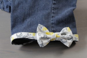 Dad Sews Easy Jean Cuttoffs With Bows - REMOVABLE & CUSTOMIZABLE