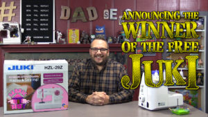 JUKI Sewing Machine Giveaway Winner Announced - DadSews & Fabric Hut