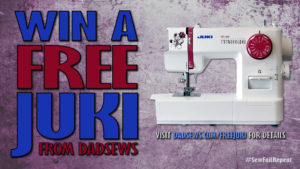Win a FREE JUKI Sewing Machine from DadSews.com and FabricHut.com