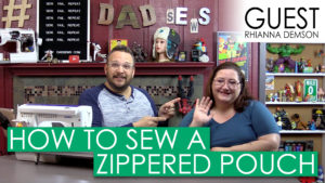 Dad Sews A Simple Zippered Bag - How to sew with a zipper